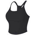 Brassière de sport noire dos nageur avec coussinets pour le yoga et le fitness femme - Noir