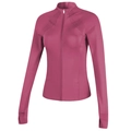 Dunkelmagenta Sportjacke mit Reißverschluss, Daumenlöchern und schmaler Passform - Rosa