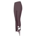 Leggings da yoga viola a vita alta con eleganti dettagli con lacci incrociati laterali - Taglia S / Pantaloni e gonne / Castagna