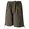 Dames cargo shorts in legergroen met hoge taille, trekkoord en handige zijzakken - S / Groen