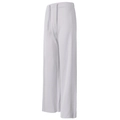 Women's light grey high-waist wide-leg lounge pants with drawstring in soft knit cotton - S / White