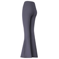 Ausgestellte Yoga-Hose in gedecktem Lila mit hoher Taille und Bauchweg-Effekt - S / Mittelgrau