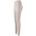 Vue détaillée de face latérale du legging de yoga beige à taille haute sans couture - Blanc Nuage