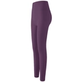 Vue latérale du legging de yoga violet foncé à taille haute et tissu élastique - Violet