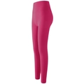 Détail du legging de yoga taille haute rose vif avec coutures précises et gainantes - Rouge Bégonia