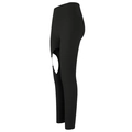 Pantalon de yoga noir sexy avec découpes, chaîne en métal et taille haute gainante - Noir