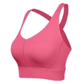 Stoßfestes, rosenrotes Sport-Bustier mit breiten Trägern für Yoga und Fitness - Fuchsia