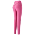 Leggings de yoga rose pêche à taille haute croisée avec effet push-up sport - Rose rouge