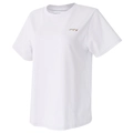 Camiseta de yoga blanca de cuello redondo con manga corta y logo PVY dorado en pecho - S/M / Blanco