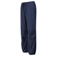 Women's dark blue baggy cargo pants with high waist drawstring and large side pockets - Navy Blue