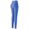 Legging de yoga bleu ciel taille haute avec couture en V pour effet push-up et ventre plat - Bleu code