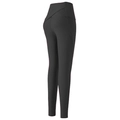Pantalon de yoga noir à taille haute avec couture croisée pour le fitness féminin - Bleu-noir