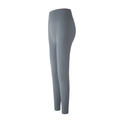 Detailansicht der grauen Yoga-Leggings mit hohem Bund und nahtlosem Stretch-Material - S / Nashorn-Grau