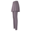 Leggings de yoga 2 en 1 morados de talle alto con falda deportiva para mujer - XL / Morado