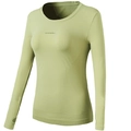 Camiseta deportiva ajustada verde aguacate de manga larga con orificio para pulgar - S / Verde Aguacate
