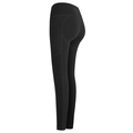Women's high waist yoga leggings in classic black with functional side pockets - Black
