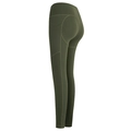 Leggings da yoga verde oliva a vita alta con tasche laterali e design push up - L / Verde Militare