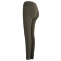 Leggings yoga a vita alta verde oliva scuro con tasche laterali ed effetto push-up - L / Marrone Tè