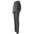 Dunkelgraue High-Waist 2-in-1 Rock-Leggings mit seitlichem Kordelzug für Yoga und Gym - S / Dunkelgrau