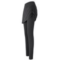 Schwarze 2-in-1 Yoga-Leggings mit Rock und seitlichem Kordelzug für Fitness - S / Schwarz