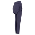 Hoge taille fake tweedelige yoga legging met trekkoord rok in donkerblauw paars - S / Titanium Grijs