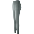 Hoch taillierte Yoga-Leggings in Dunkelgrau-Grün mit geripptem Kompressionsbund - S / Nashorn-Grau