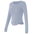 Schmal geschnittenes hellblaues Langarm-Yogashirt aus atmungsaktivem Stretchgewebe - M / Bliss Blau
