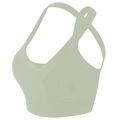 Seamless light green sports bra with wide straps and high-elastic band for yoga - Light Milk Green
