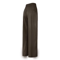 Women's summer cooling yoga pants featuring high waist wide leg flare fit in dark olive - S / Ebony Brown