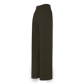 Women's summer cooling yoga flare pants in forest green with high waist design - S / Black