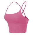 Reggiseno sportivo rosa con spalline incrociate e tessuto elasticizzato traspirante - Rosa Velluto