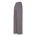 Dettaglio dei pantaloni da yoga a vita alta a gamba larga color lavanda con taglio a zampa - Grigio