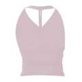 Soutien-gorge de yoga dos nu rose avec fines bretelles en T pour le pilates pro - S / Rose Clair