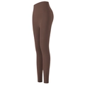 Damen Yoga-Hose mit hoher Taille und Fleece-Futter in Dunkelbraun für Fitness und Training - S / Kastanienbraun