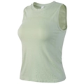 Ademende mintgroene mouwloze yoga-top met ronde hals voor fitness en sporttraining - S / Groen