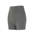 Donkergrijze yoga shorts met hoge taille, push-up effect en versterkte naden - S / Titanium Grijs