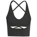 Sujetador deportivo negro para yoga con espalda cruzada, relleno y tejido elástico - S / Negro