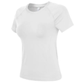 Slim fit quick-dry short sleeve sports t-shirt for women in white breathable mesh fabric - S / White