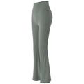Sage green high-waisted flare yoga pants with tummy control and push-up effect - S / Grey Green