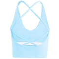 Camiseta de yoga azul claro con tirantes cruzados y diseño de corte triangular - S / Azul Aire