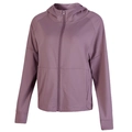 Veste de yoga à capuche pour femme avec zip complet en tissu violet poudré à séchage rapide - S / Rose Lotus