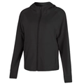 Veste de sport noire à capuche pour femme avec fermeture éclair pour fitness et yoga - S / Noir