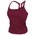 Gerippter weinroter Sport-BH mit Racerback-Design und Polstern für Yoga-Fitness - China Rot
