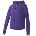 Veste de sport violette à capuche pour femme avec fermeture éclair et passe-pouces pour yoga - S / Violet
