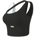 Soutien-gorge de sport moderne noir et blanc avec logo PUH pour le yoga et le fitness - S / Noir