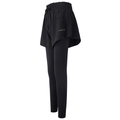 Leggings sportivi 2-in-1 neri a vita alta con scritte fitness girl e coulisse - S / Nero