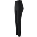 High-waisted black quick-dry yoga leggings with ribbed texture and slimming compression fit - S / Black