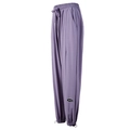 Pantaloni sportivi viola chiaro a vita alta con coulisse, logo e polsini elastici - S / Viola