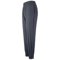 Pantalón jogger negro para mujer con cintura elástica alta y cremallera en tobillo - S / Gris