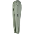 Pantalones deportivos mujer verde frijol con cintura alta, bolsillos cargo y puños - S / Verde